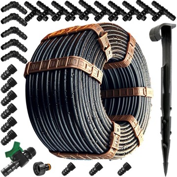 LINIA kroplująca NAWODNIENIE kropelkowe SYSTEM nawodnienia 50M SET1 + 20