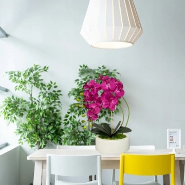 ОРХИДЕЯ ИСКУССТВЕННЫЕ ЦВЕТЫ ДЕКОРАТИВНЫЕ КАК ЖИВАЯ ОРХИДЕЯ В ГОРШКЕ ВЕТКА БОЛЬШАЯ