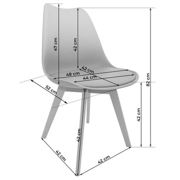 СКАНДИНАВСКИЕ СТУЛЬЯ ДЛЯ КУХНИ ГОСТИНОЙ 4X КОМПЛЕКТ ЭММА КОМПЛЕКТ ЧЕРНЫЙ
