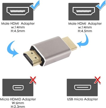 Адаптер-удлинитель HDMI 8K «папа-папа» Разъем HDMI 2.1 «папа-A HD», o