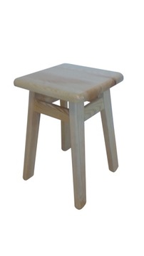 TABORET DREWNIANY stołek sosnowy 45 KRZESŁO TANIO