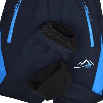 HOLD HANDS Темно-синие зимние утепленные БРЮКИ из софтшелла — 128