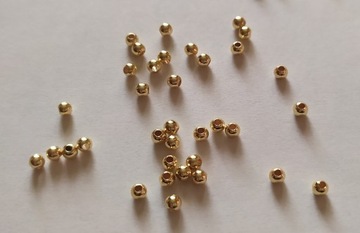 KORALIKI POZŁACANE POLEROWANE 2,9 mm 10-sztuk