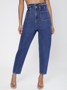 ZZ12 SPODNIE PAPER BAG JEANSY SHEIN 40