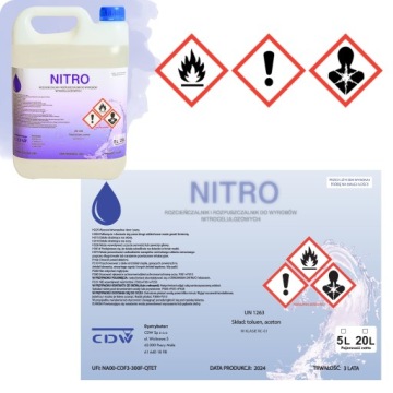 NITRO 5L SOLVENT RC-01 ЧИСТЯЩИЙ РАЗБАВИТЕЛЬ ДЛЯ ЛАКОВЫХ КРАСОК CDW