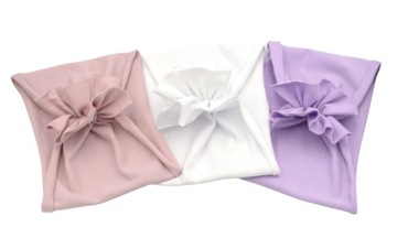 Opaska SZEROKA 3 szt turban motylek na lato 48-51