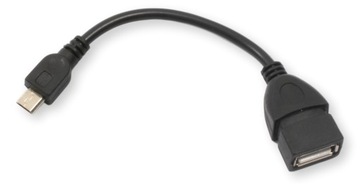 Adapter microUSB - USB-A przewod 15cm