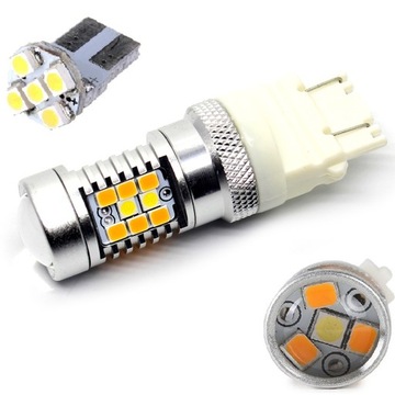 DUAL COLOR P27/7W led 2835 3157 biały + pomarańcz