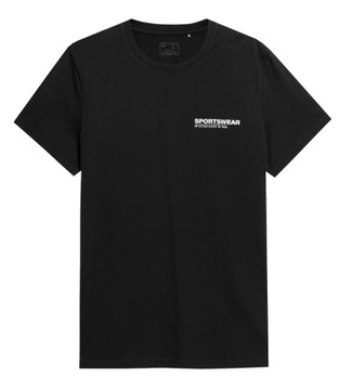 4F T-shirt Koszulka Męska TSM052 CZARNA L