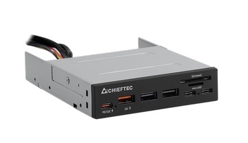 Панельный 3,5-дюймовый концентратор Chieftec CRD-908H USB-кардридер