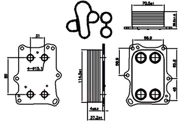 NISSENS CHLADIČ OLEJE ABARTH 124 SPIDER 500 595 695 500C 595C 695C