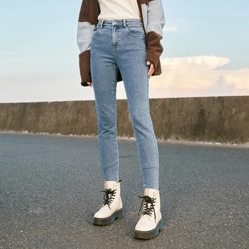 Semir Jeans Women Heat-Storage Slim-Fitting Look S