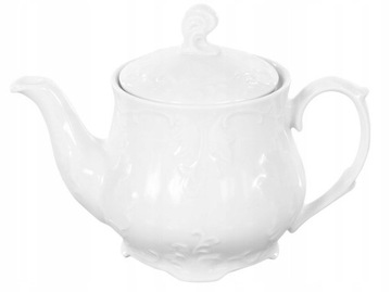 0001 CZAJNIK 550 Białe ROCOCO ĆMIELÓW PORCELANA