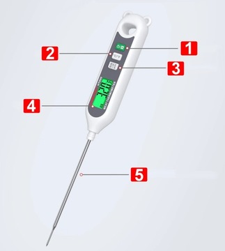 ЦИФРОВОЙ КУХОННЫЙ ТЕРМОМЕТР ДЛЯ ПРИГОТОВЛЕНИЯ МЯСА -50 +300°C