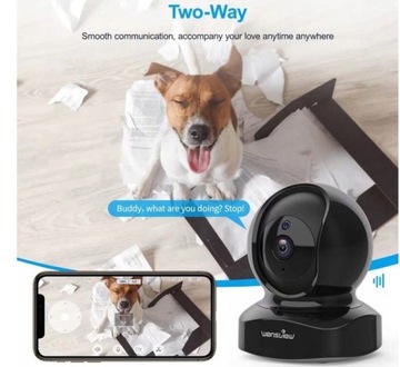 Wansview Q5 kamera IP bezprzewodowa kamerka wewnętrzna czarna 1080P 2,4 G