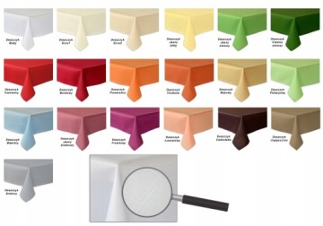 СКАТЕРТЬ СТОЙКАЯ К ПЯТЯНИЯМ - 150X110 - ПОЛНАЯ ГЛАДКАЯ БЕЛАЯ