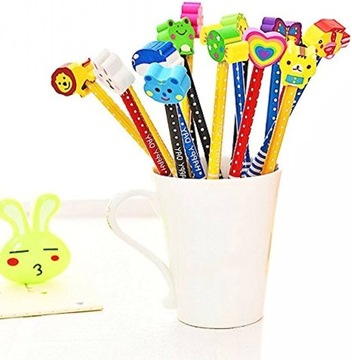 Mega Pakiet Przybory Szkolne Kredki Ołówek Gumki Gumka Temperówka Prezent