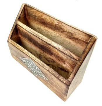 Organizer stojący listownik 21,5x8x16cm drewno NL