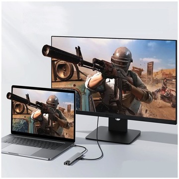 АДАПТЕР-концентратор 8-в-1 USB-C DisplayPort Порт дисплея 8K 4K 144 Гц 2xUSB LAN RJ45