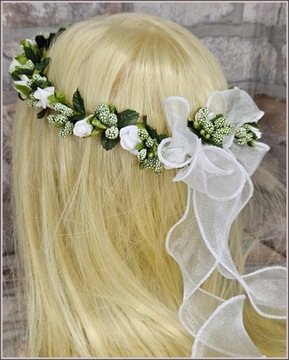 Причастный венок. Причастные венки. Зеленый венок для причастия + капельница.