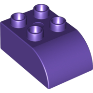 LS NOWE LEGO DUPLO KLOCEK DACHÓWKA 2x3 FIOLET Medium Lilac