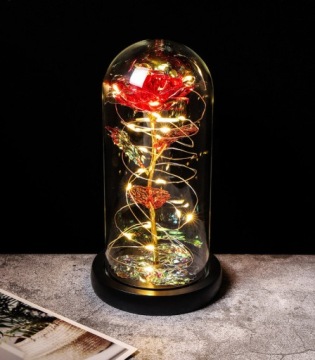 ВЕЧНАЯ РОЗА В СТЕКЛЕ ПОДАРОК СВЕТЯЩИЙСЯ СВЕТОДИОДНЫЙ ПОДАРОК НА ДЕНЬ СВЯТОГО ВАЛЕНТИНА