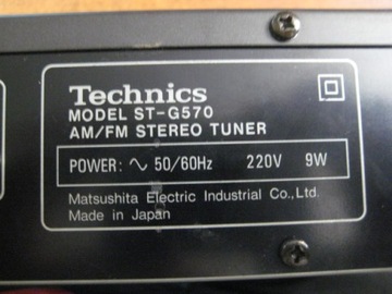 ST-G570 Technics Кварцевый синтезатор FM AM-тюнер Радиоприемник f2