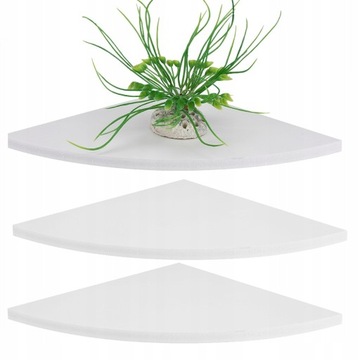 3SZT NAROŻNA PÓŁKA WISZĄCA ELEGANCKA MDF B