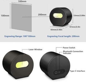 Мини-портативный лазерный гравировальный станок с Bluetooth