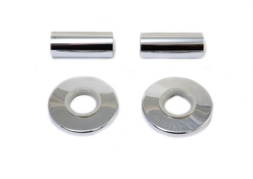 ZESTAW MASKUJĄCY ROZETY POJEDYNCZE + TULEJE CHROM