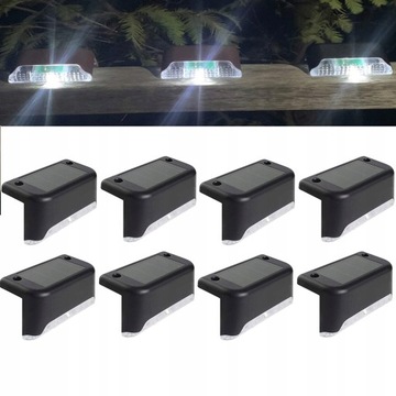 8XLAMPKI SOLARNE LED OGRODOWE NA SCHODY TARAS PŁOT