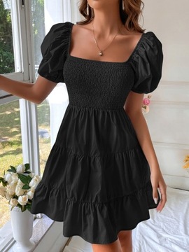 SUKIENKA BAWEŁNIANA MARSZCZONA ELEGANCKA MINI SHEIN L