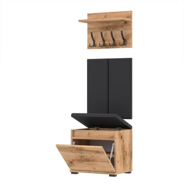 Garderoba 50x36P2WPB szafka na buty wieszak Wotan