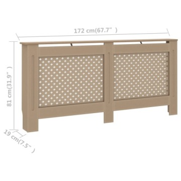 vidaXL Крышка радиатора 172x19x81 см МДФ