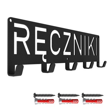 WIESZAK ŚCIENNY NA RĘCZNIKI 5 HAKÓW DESIGM