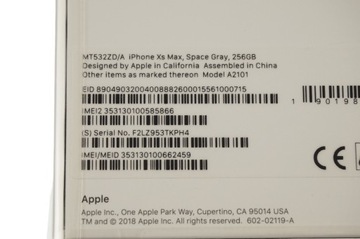 100% NOWY ORYGINALNY iPHONE XS MAX 256GB SPACE GRAY PLOMBA