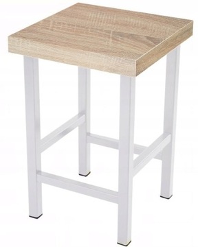 Taboret 46 cm Loft Klasyk BIAŁY KOLORY Taborety