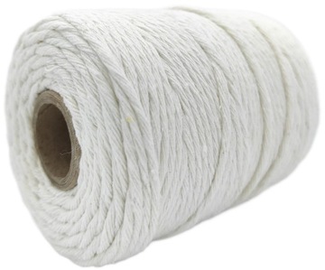 Sznurek Bawełniany do Makramy NATURALNY 20m 3mm