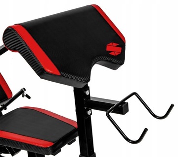 ŁAWKA regulowana DO ĆWICZEŃ TRENINGOWA ze STOJAKAMI pod sztangę WYCIĄG