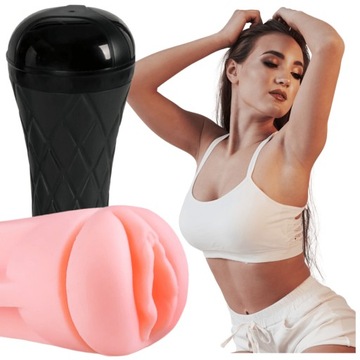 Ssący Masturbator Męski Cipka 3D Sztuczna Pochwa Wagina Mega Stymulacja