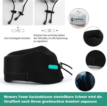 ПОДУШКА ДЛЯ СПАНИЯ, ПОДУШКА ДЛЯ ШЕИ С ПАМЯТЬЮ ФОРМЫ