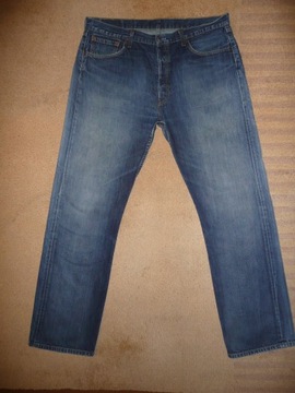 Spodnie dżinsy LEVIS 501 W38/L34=49/116cm jeansy