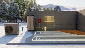 Моноблочный тепловой насос EVI мощностью 13 кВт.