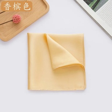 Natural 35cm Pure Silk Mans Pocket Square Han