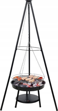 GRILL WISZĄCY PALENISKO 52 CM OGNISKOWY TRÓJNÓG