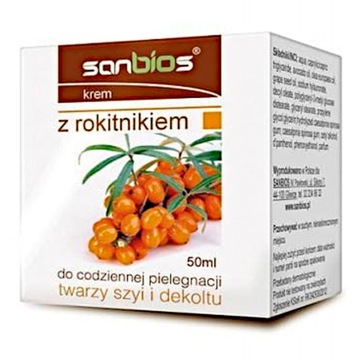 Krem z ROKITNIKIEM Odżywczo-regenerujący SANBIOS