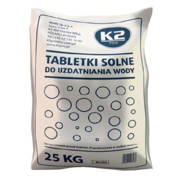 K2PM SÓL TABLETKOWA 25KG. M299 TABLETKI SOLNE DO U
