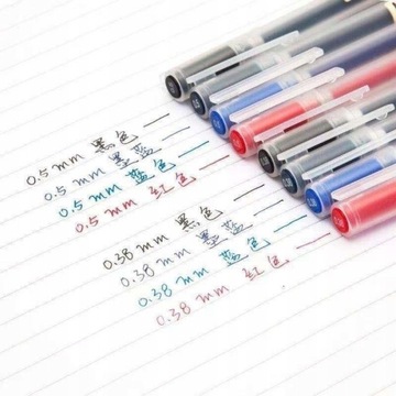 Гелевая ручка Kawaii MUJIs, 1/3 шт./компл., черная/красная/синяя