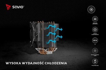 Кулер для процессора SAVIO Vortex AM3 AM4 LGA