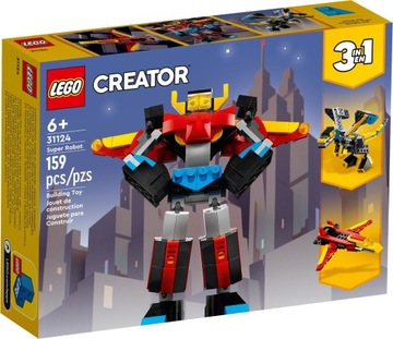 LEGO Creator 3w1 - Robot Smok Odrzutowiec 31124